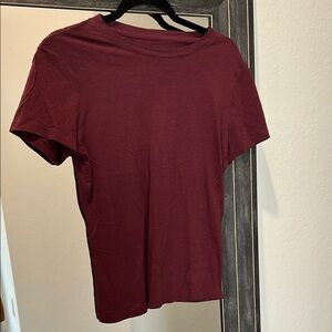 a new day burgundy tshirt